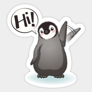 Happy emperor penguin chick Sticker